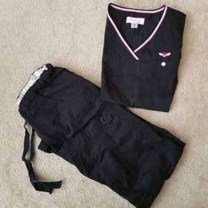 Koi Black Scrubs Set